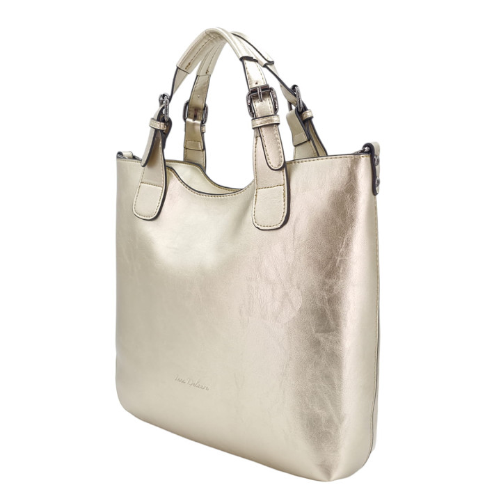 Zlatá klasická dámská kabelka INES DELAURE